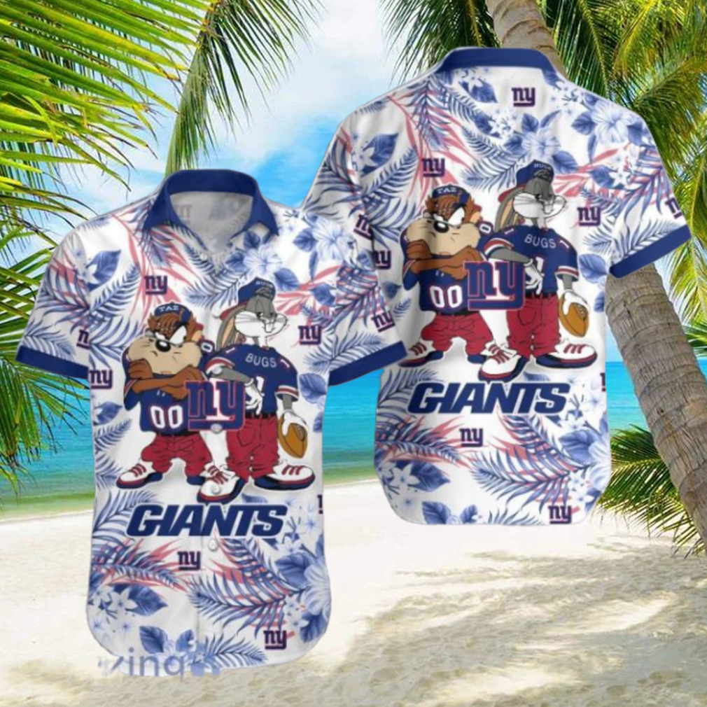 New York Giants Hawaiian Shirt Taz and Bugs For NFL Team