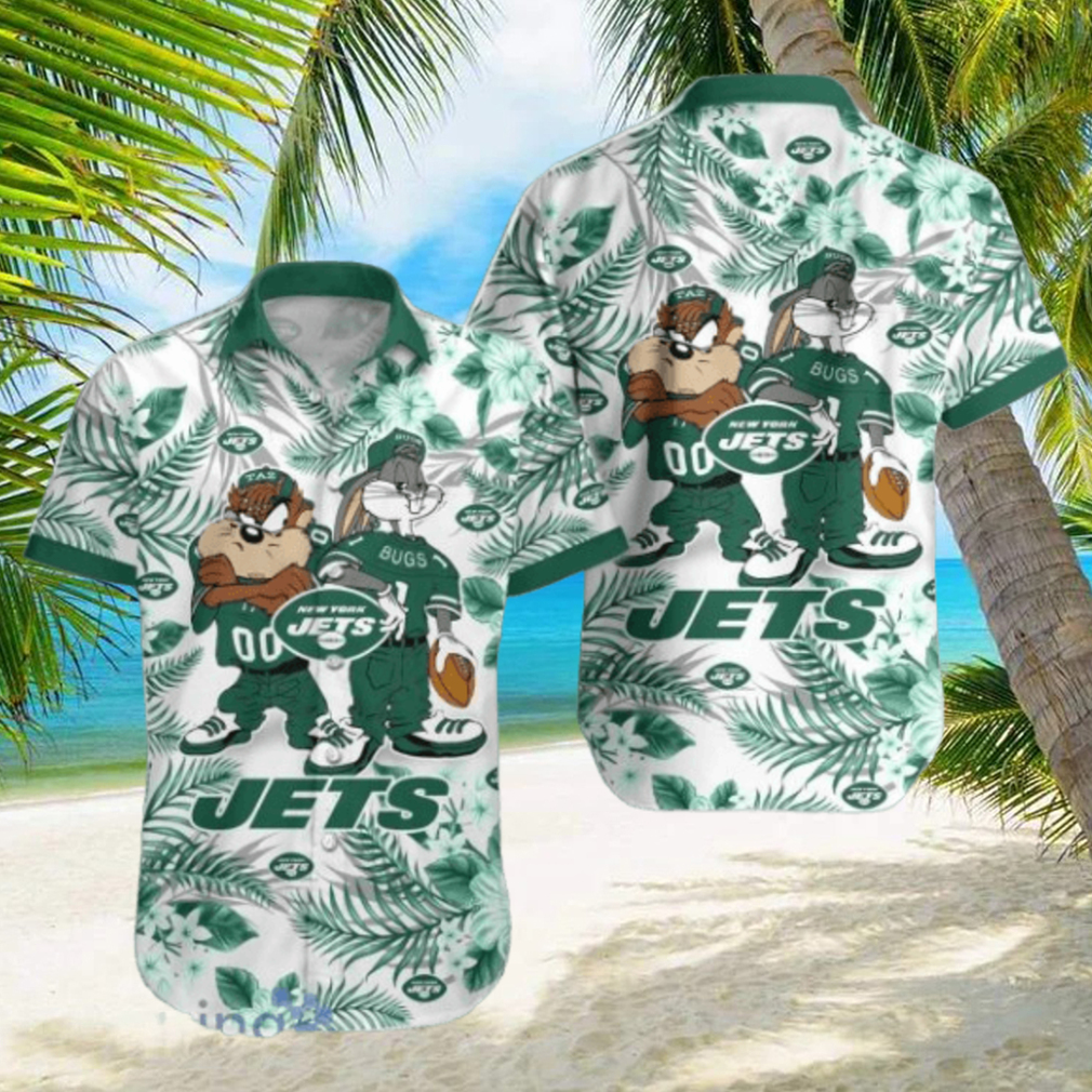 New York Jets Hawaiian Shirt Taz and Bugs For NFL Team