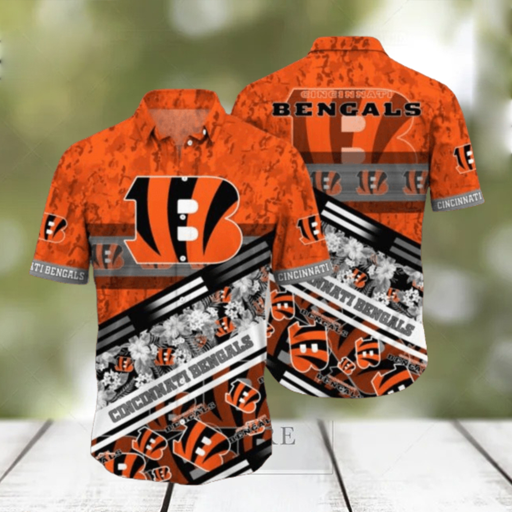 Nfl Cincinnati Bengals Hawaiian Shirt 3D Printed Aloha Shirt For Men Women Summer Vacation Gift