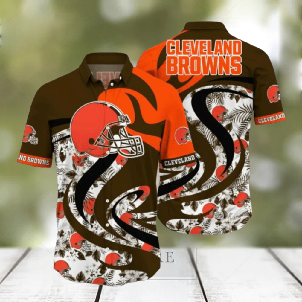 Nfl Cleveland Browns Hawaiian Shirt 3D Printed Aloha Beach Shirt