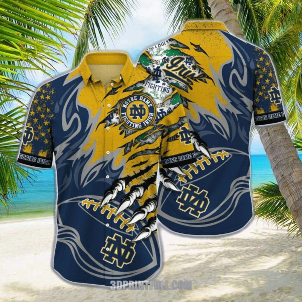 Notre Dame Fighting Irish 3D Hawaiian shirt Men