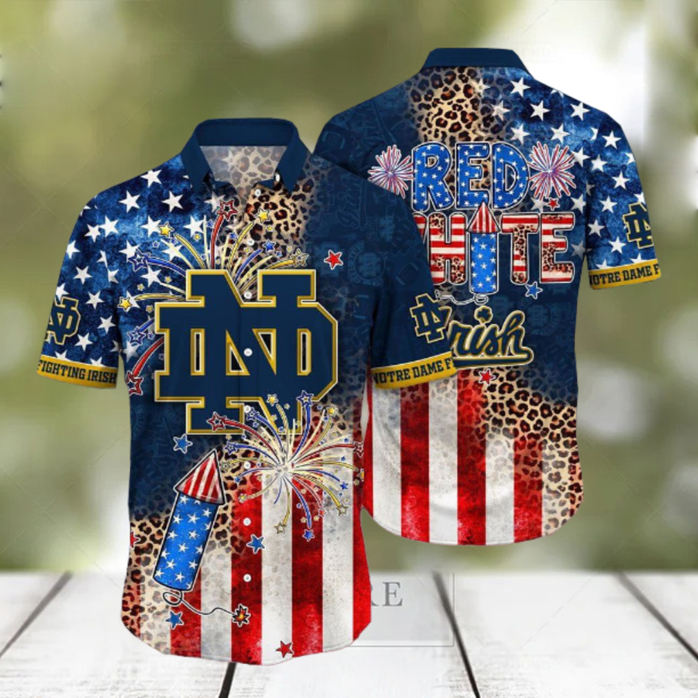 Notre Dame Fighting Irish NCAA1 Hawaiian Shirt Independence Day Holidays For Men Women Gift