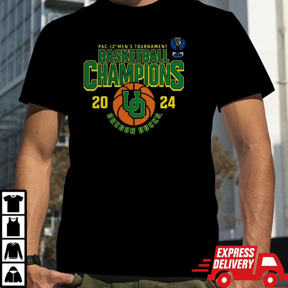 Oregon Ducks 2024 Pac-12 Men’s Basketball Conference Tournament Champions T-Shirt