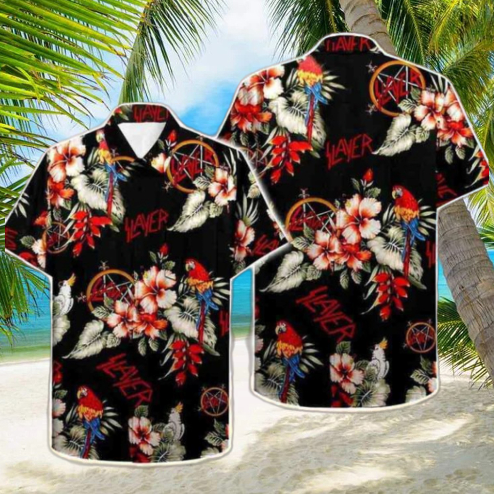 Slayer Rock With Parrot 2024 Summer Trending Hawaiian Shirt