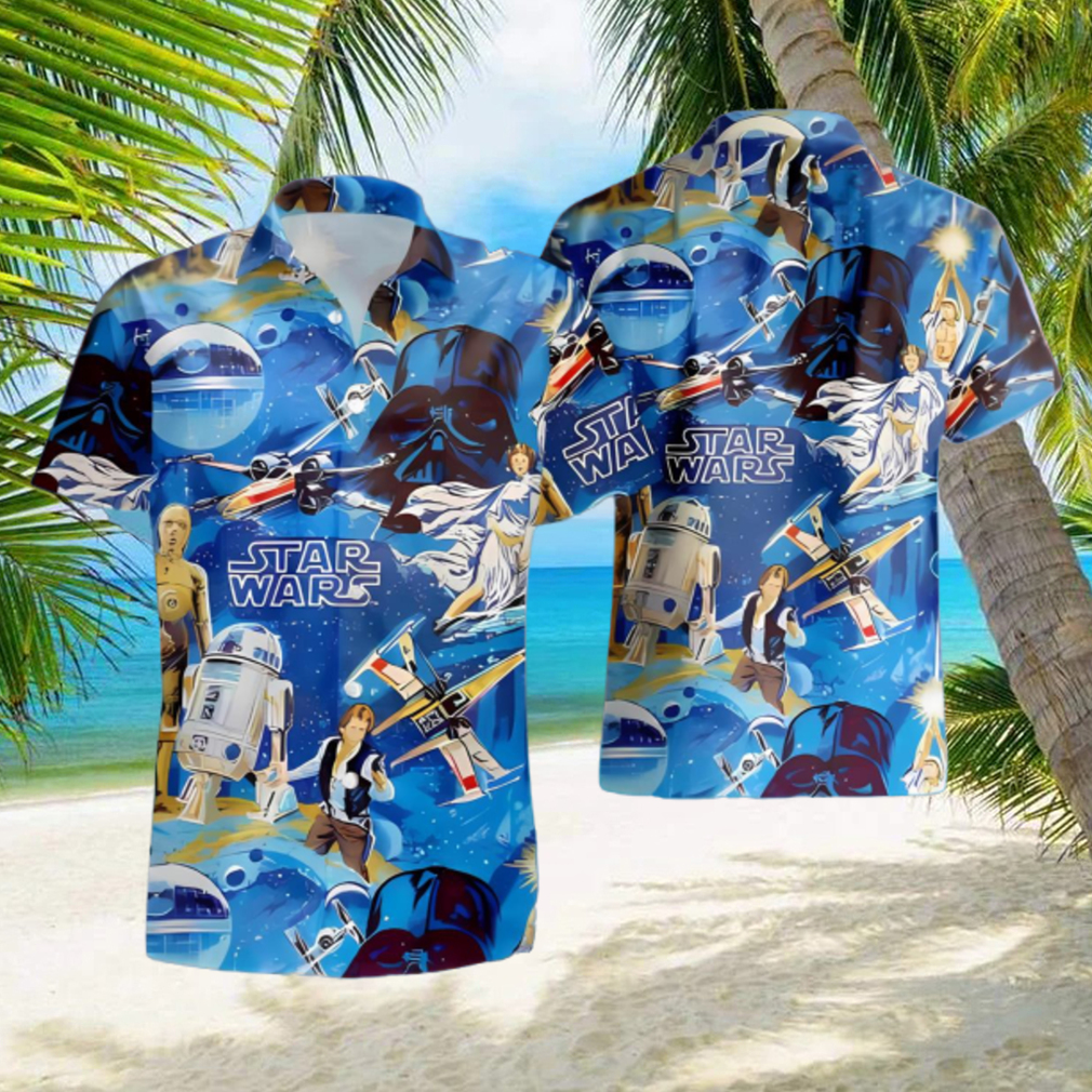 Star Wars Blue Galaxy Hawaiian Shirt, Best Gift Summer