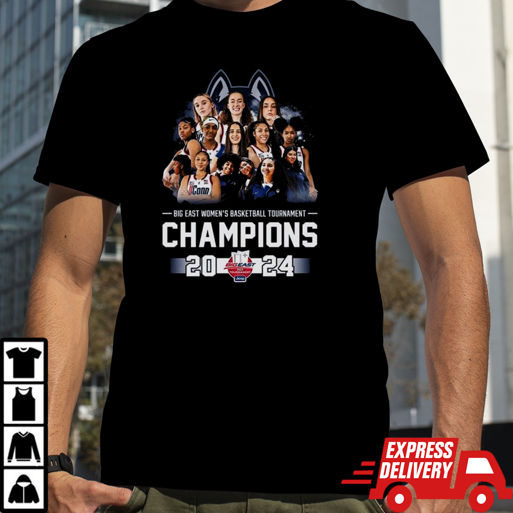 Uconn Huskies Big East Women’s Basketball Tournament Champions 2024 All Players Shirt