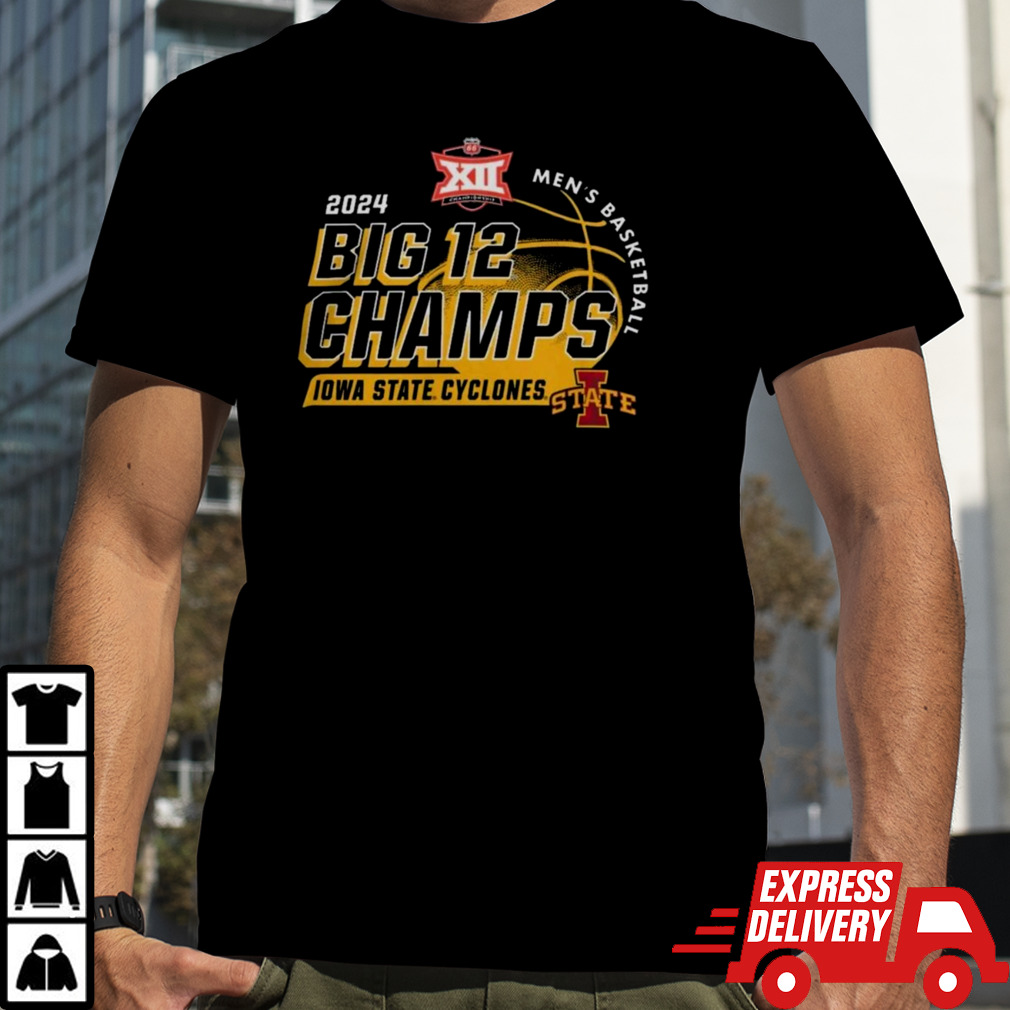 84 Cardinal Iowa State Cyclones 2024 Big 12 Men’s Basketball Conference Tournament Champions Locker Room T-Shirt