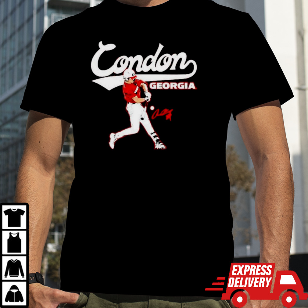 Georgia Baseball Charlie Condon Slugger Swing T-Shirt