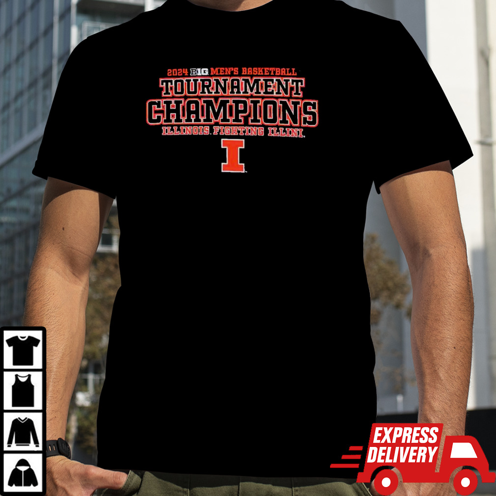 Illinois Fighting Illini 2024 big ten men’s basketball conference tournament champions bracket shirt