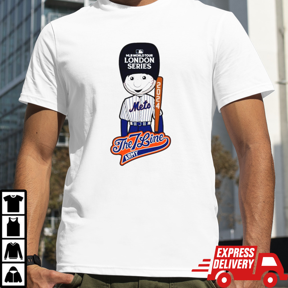 Mlb World Tuor London Series 2024 New York Mets The 7 Line Army Baseball Shirt