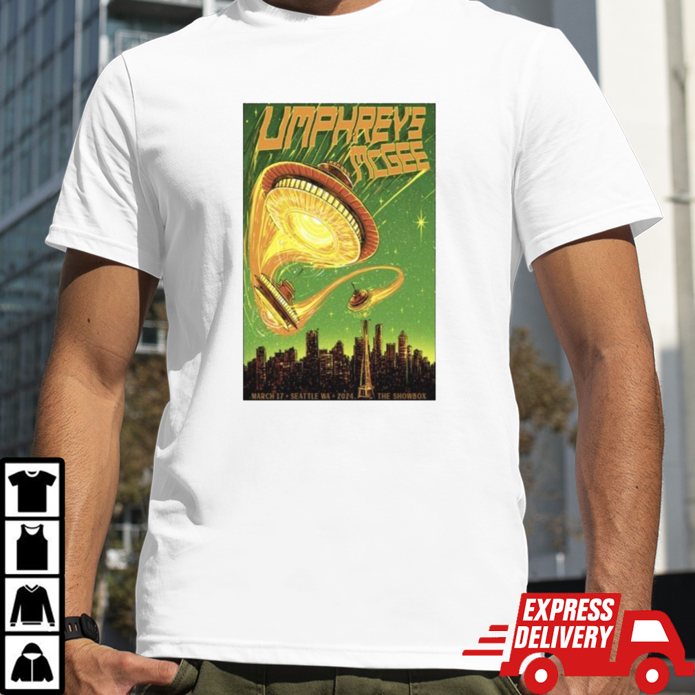 Seattle, WA March 17 2024 Umphrey’s McGee Tour Poster shirt