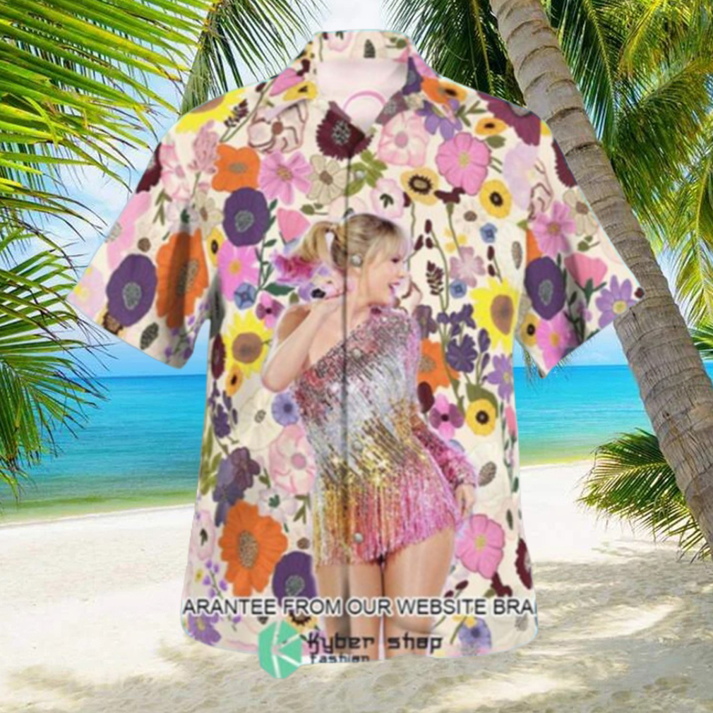 Taylor Swift Flowers Tropical Summer Beach Hawaiian Shirt