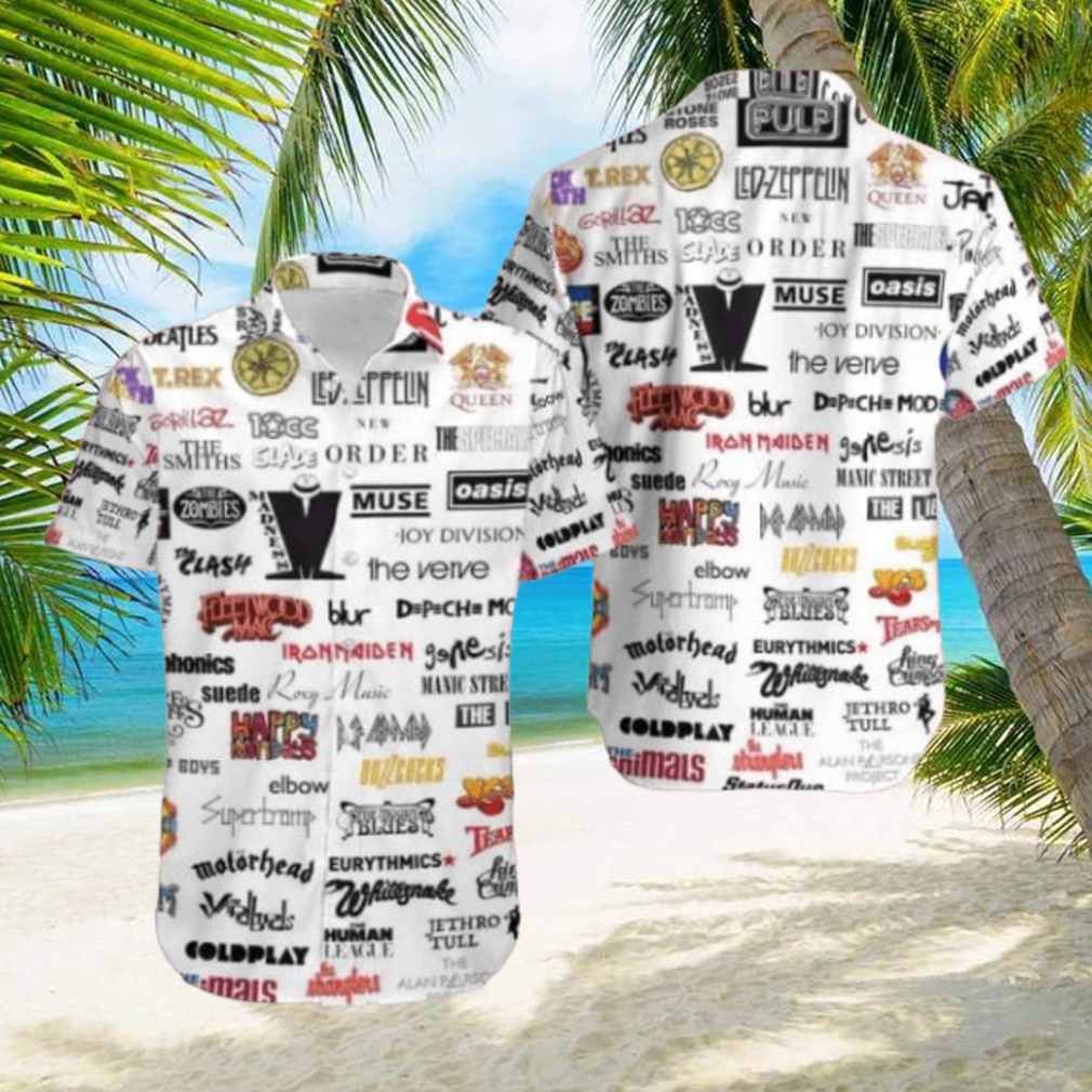 The British Rock Bands Full Logo Fan Gifts Classic Summer Trend 2024 Hawaiian Shirt