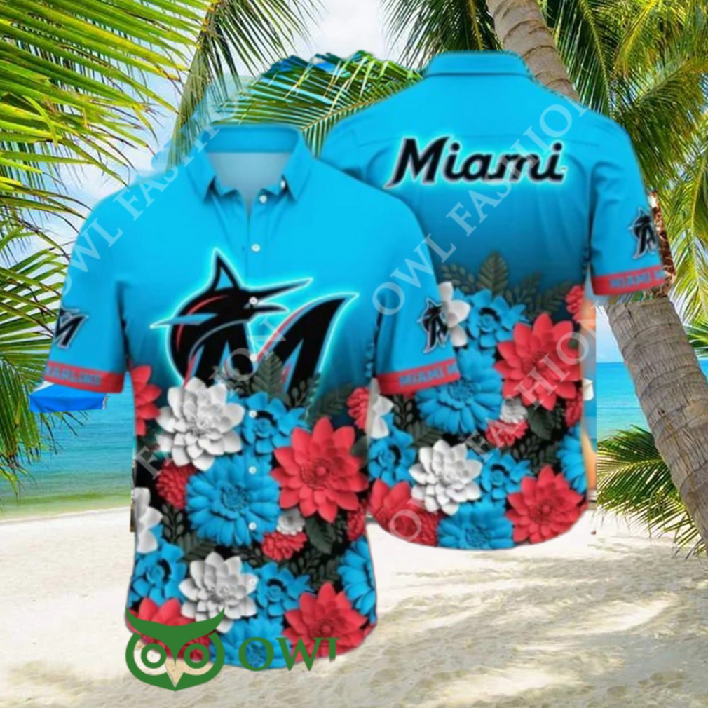 Trending Summer Miami Marlins MLB Flower Hawaiian Shirt