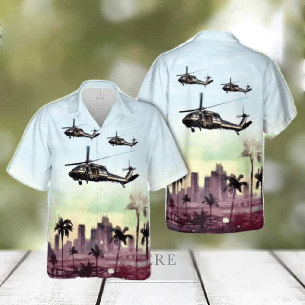 US Customs Service Sikorsky UH 60A Blackhawk 3D Hawaiian Shirt