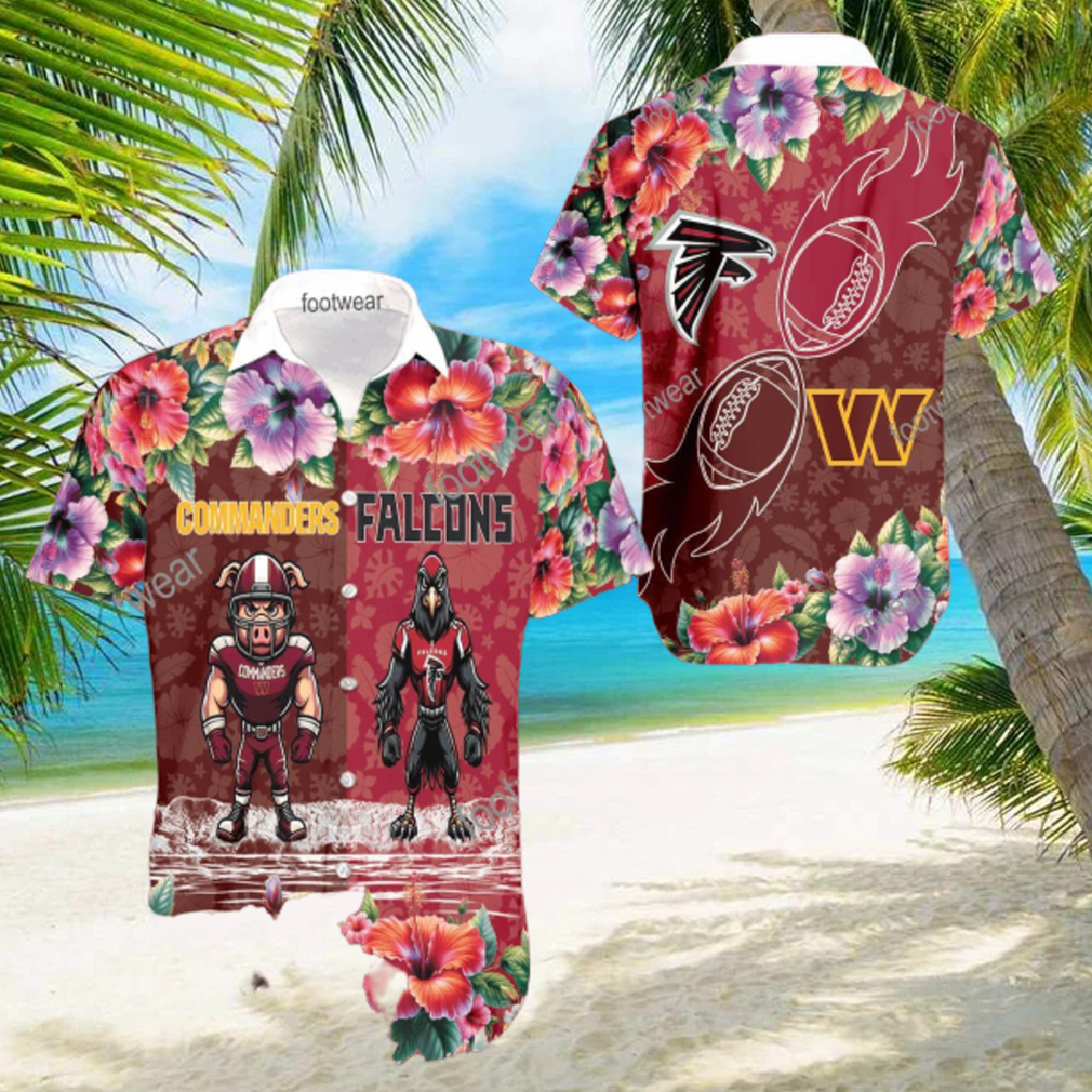 Washington Commanders VS NFL Atlanta Falcons Mascot Vintage New Beach Hawaiian Shirt Gift For Fans