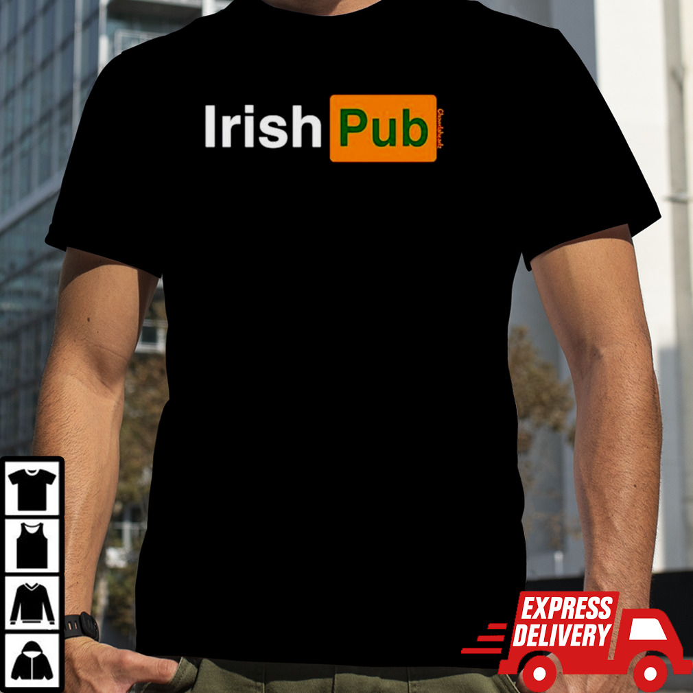 Irish pub parody logo shirt