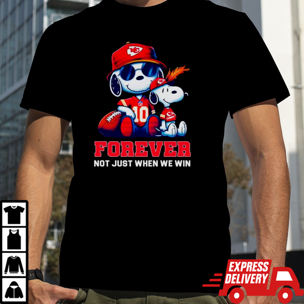 Kansas City Chiefs Snoopy forever not just when we win shirt