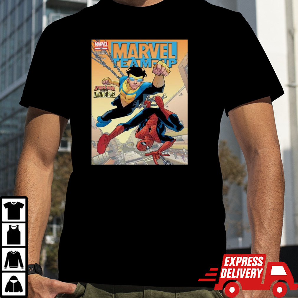 Marvel Team-Up Spiderman Meets Invicible Shirt