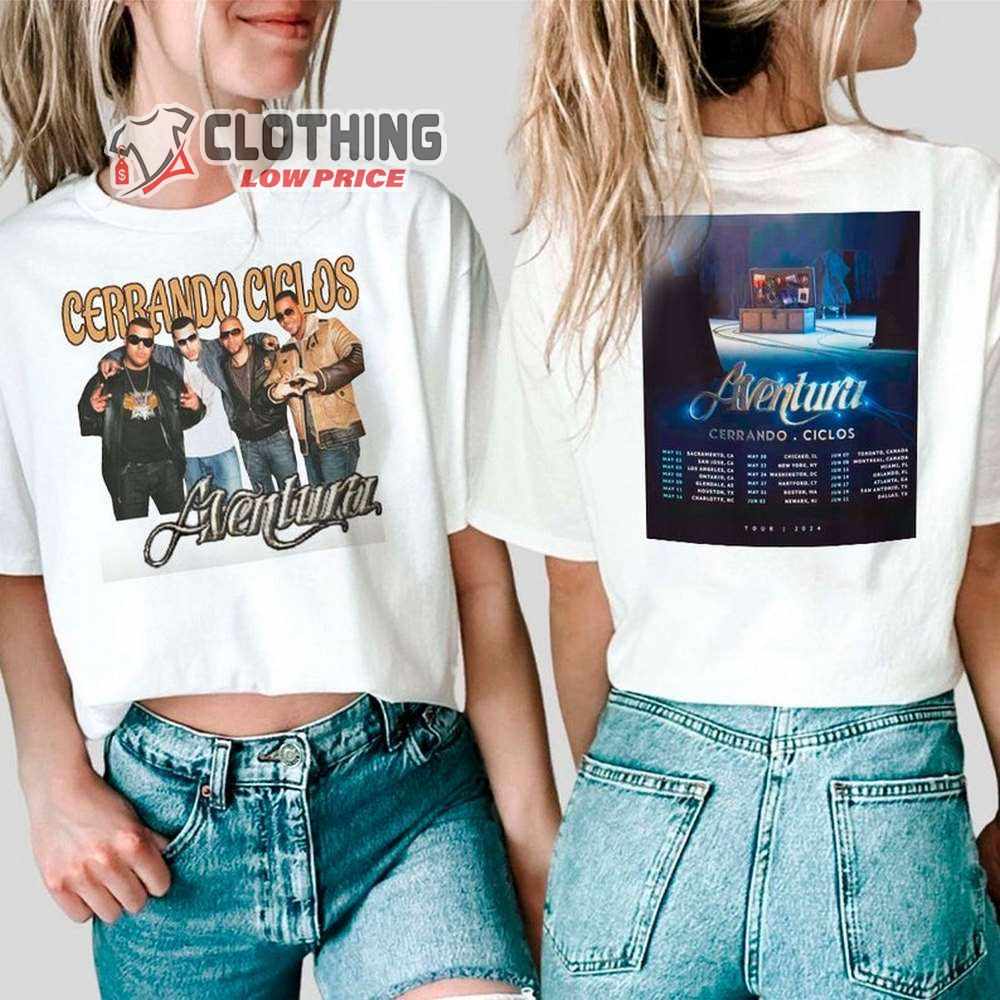 Aventura Cerrando Ciclos Tour 2024 Merch, Aventura Shirt, Bachata, Cerrando Ciclos T-Shirt