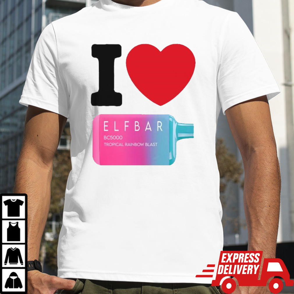 Banishedusa I Love Elfbar shirt