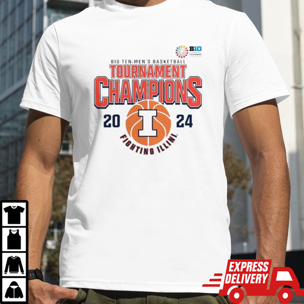 Illinois Fighting Illini 2024 Big Ten Men’s Basketball Conference Tournament Champions Shirt