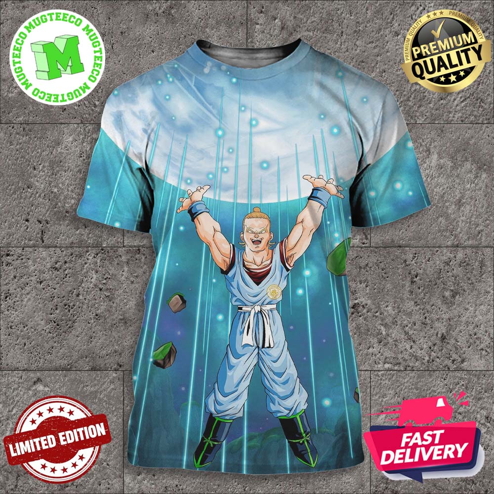 Manchester City Erling Haland Inspired By Majin Buu In Dragon Ball Of Akira Toriyama All Over Print Shirt