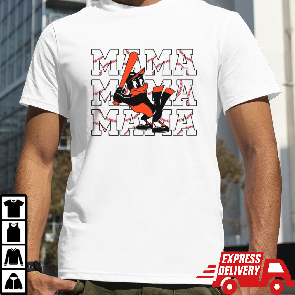 Retro Mama Baseball Baltimore Orioles Shirt