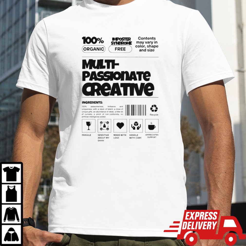 Ryan Clark wearing multi passionate creative shirt