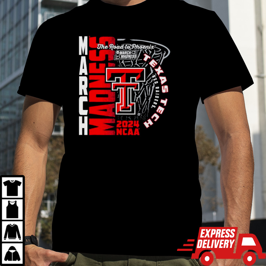 Texas Tech Red Raiders 2024 NCAA Basketball the road to Phoenix March Madness shirt