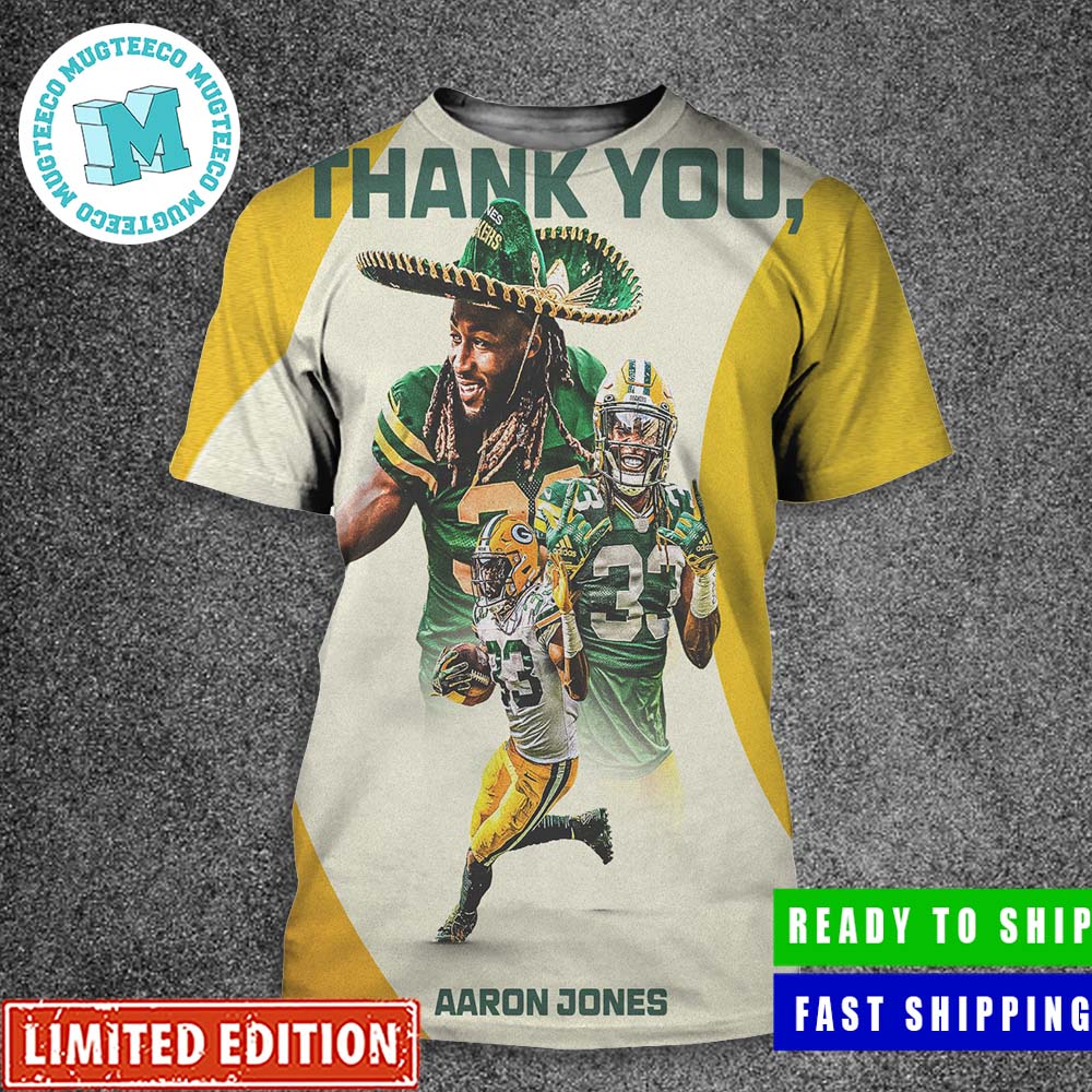 Thank You Aaron Jones 33 Has Contributed Green Bay Packers All Over Print Shirt