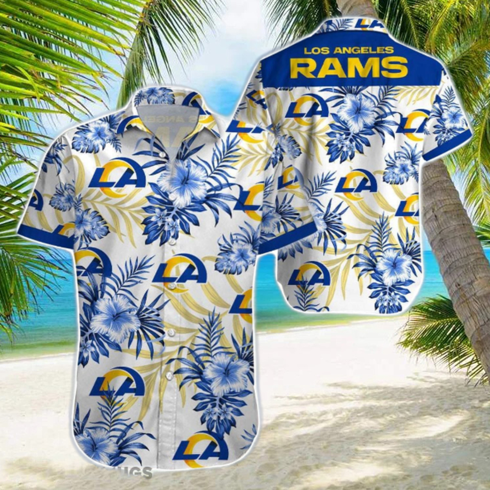 Beach Shirt Los Angeles Rams 3D Printing Hawaiian Shirt NFL Shirt For Fans