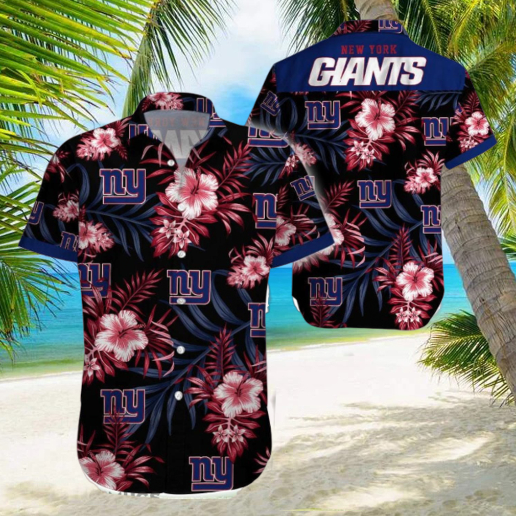 Beach Shirt New York Giants Tropical 3D Hawaiian Shirt Big Fans Gift