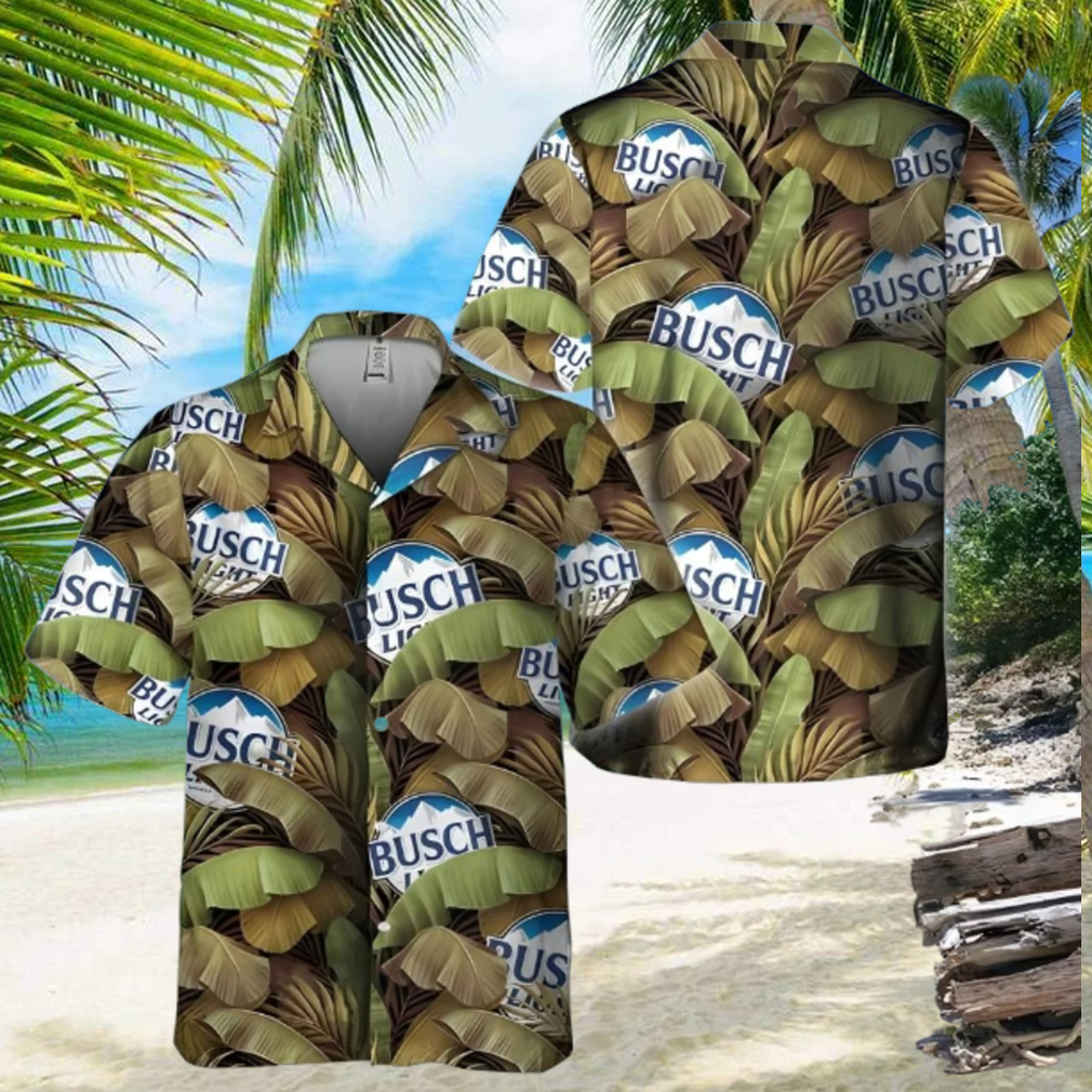 Busch Light Hawaiian Shirt Banana Leaves Beach Lovers Gift