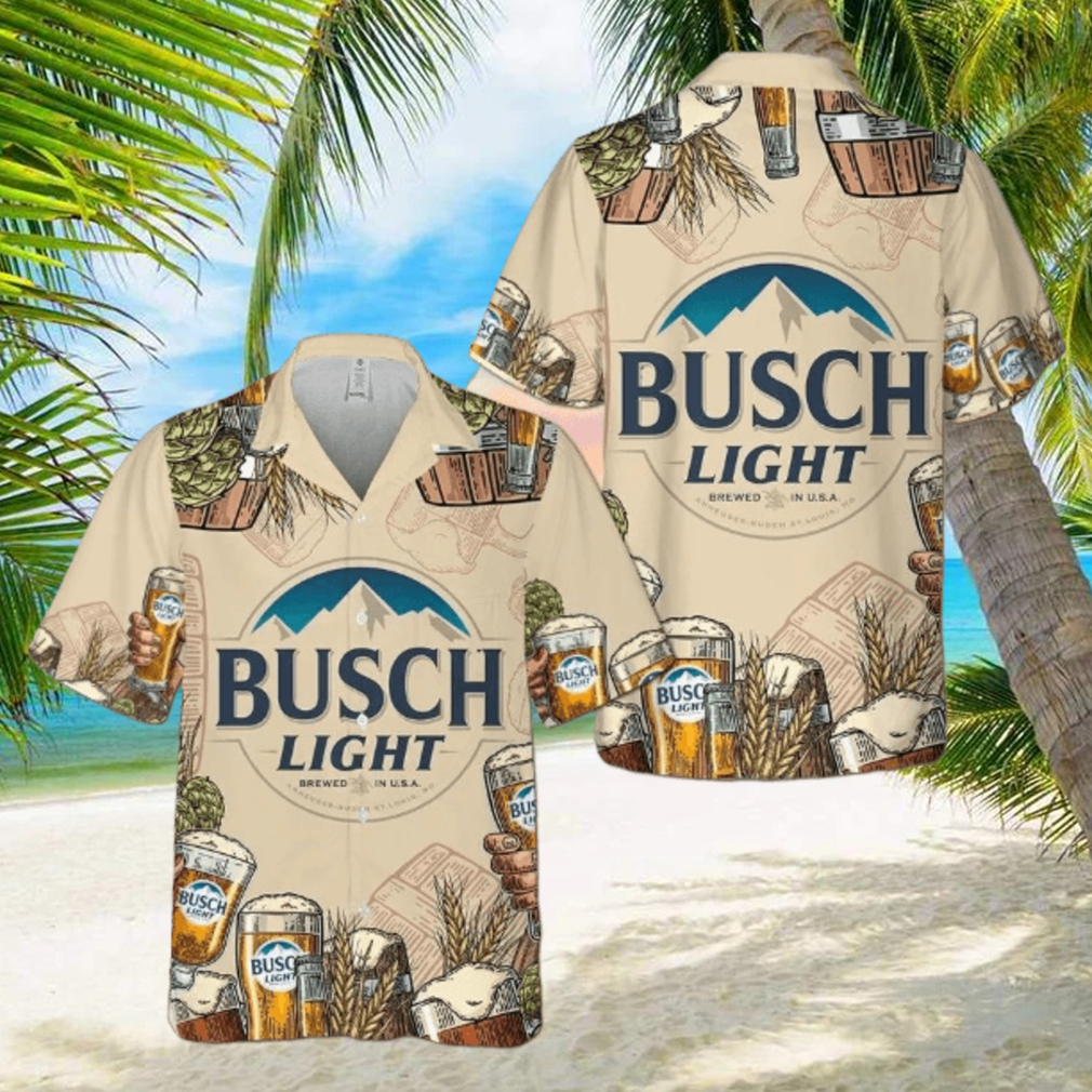 Busch Light Hawaiian Shirt Brewed In USA Best Gift For Beer Lover