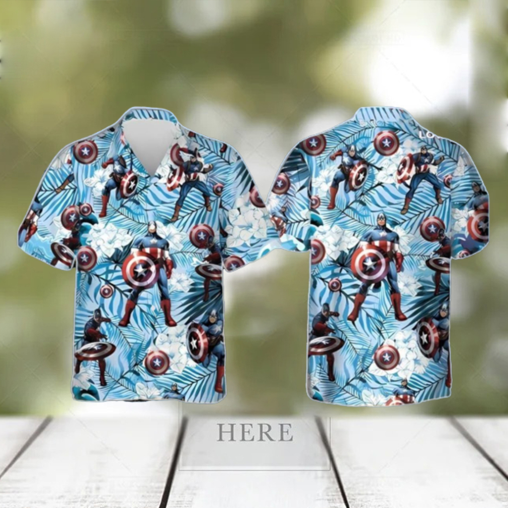 Captain America Marvel Comics All Over Print 3D Hawaiian Shirt Unique Gift