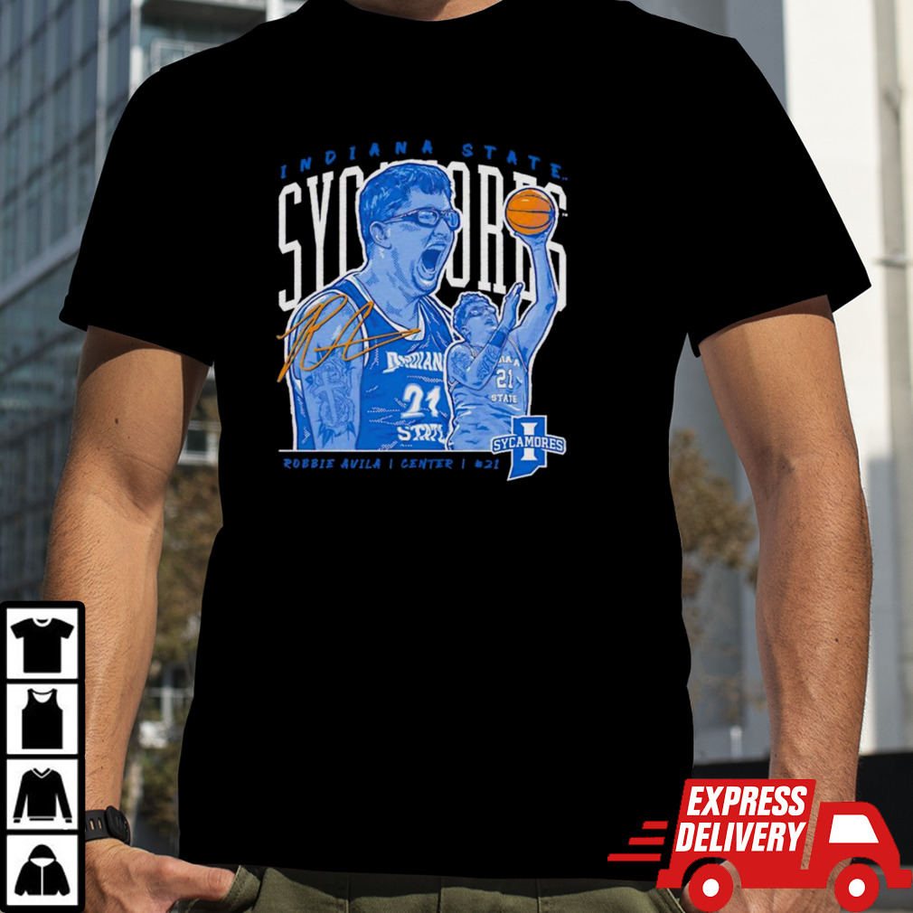 Indiana State Robbie Avila graphic signature shirt