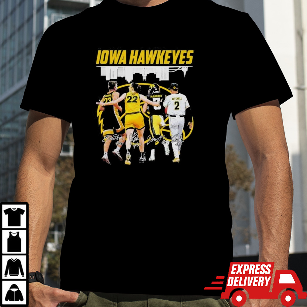 Iowa Hawkeyes Team Sports Skyline Signatures Shirt