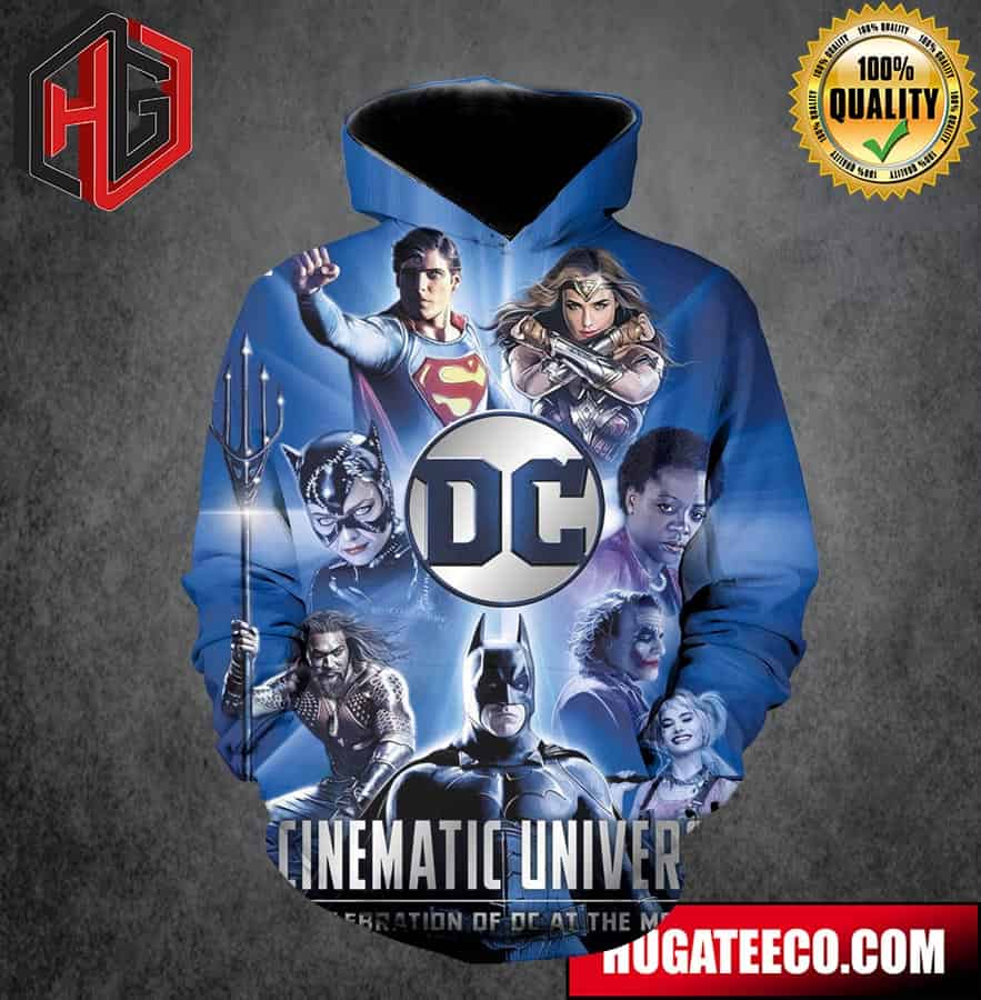 Marvel DC Cinematic Universe A Celebration Of DC At The Movies All Over Print Hoodie T-Shirt