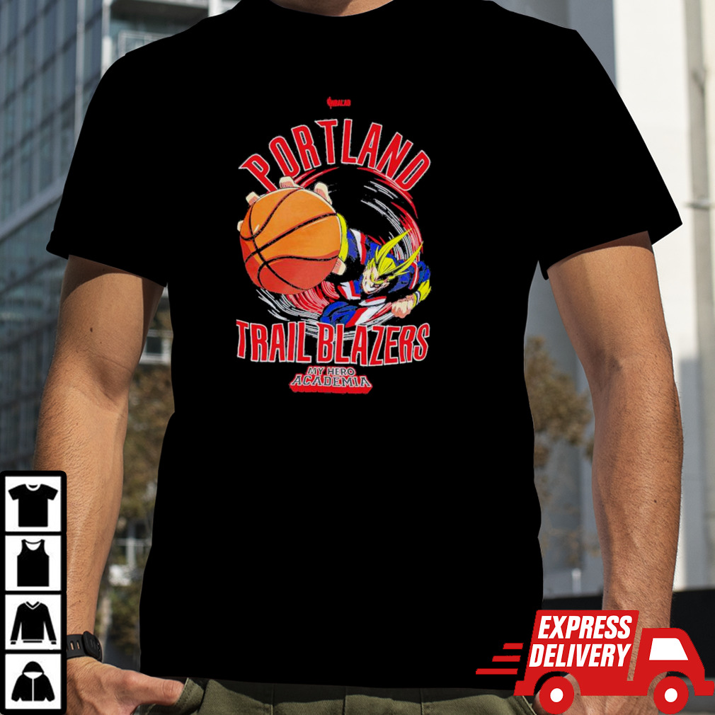 Portland Trail Blazers Hyperfly Unisex NBA x My Hero Academia All Might Smash T-Shirt