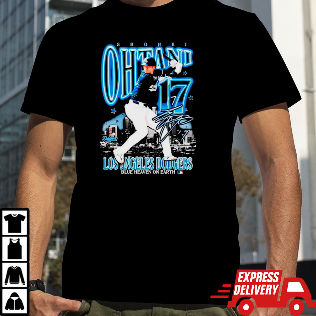 Shohei Ohtani Los Angeles Dodgers blue heaven on earth shirt