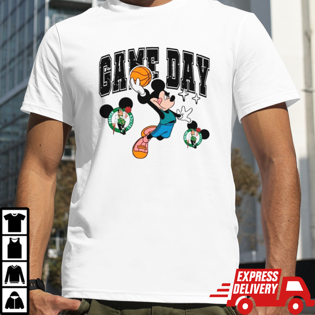 Boston Celtics Mickey basketball game day retro shirt