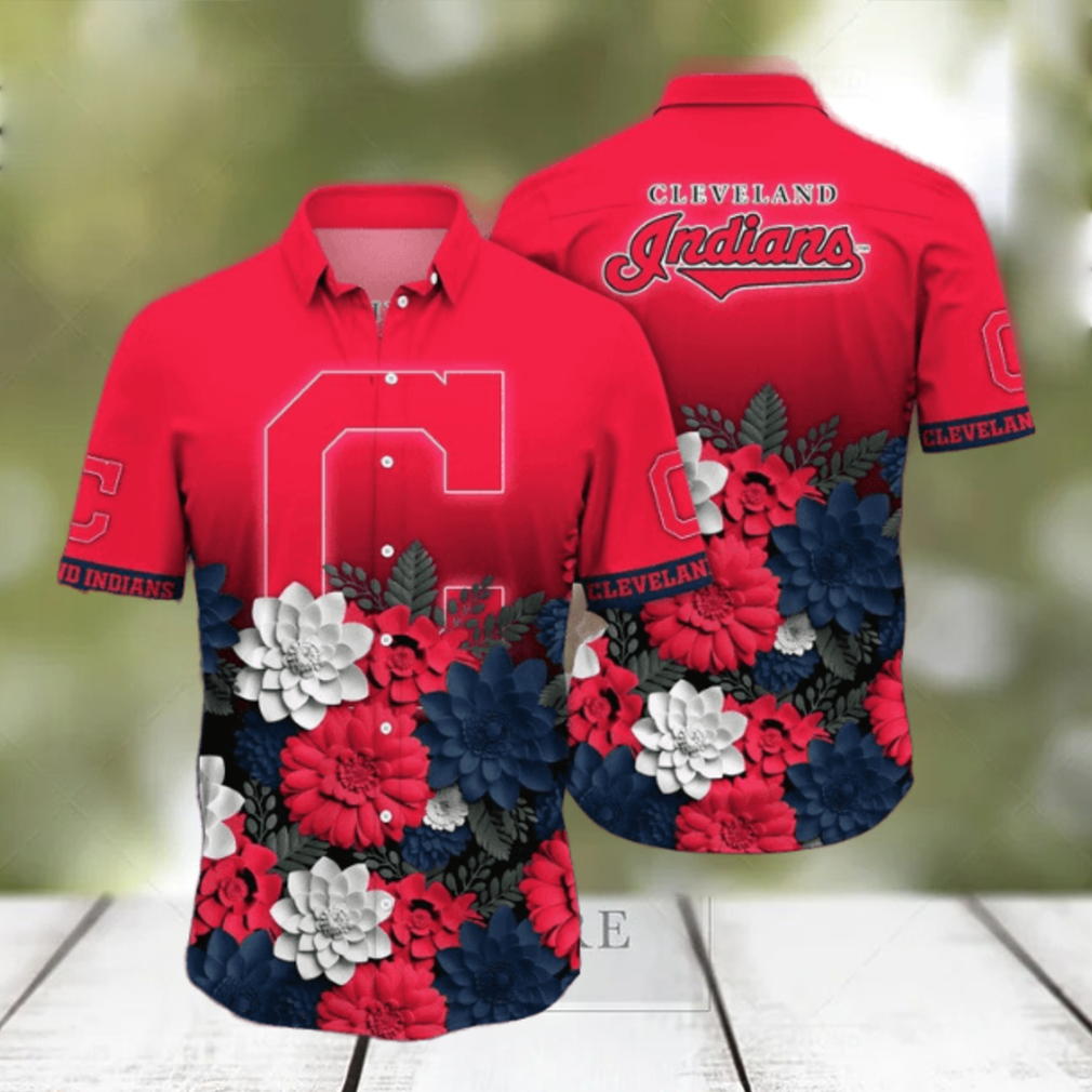 Cleveland Indians MLB Flower Hawaii Shirt And Tshirt For Fans, Summer Football Shirts NA49704