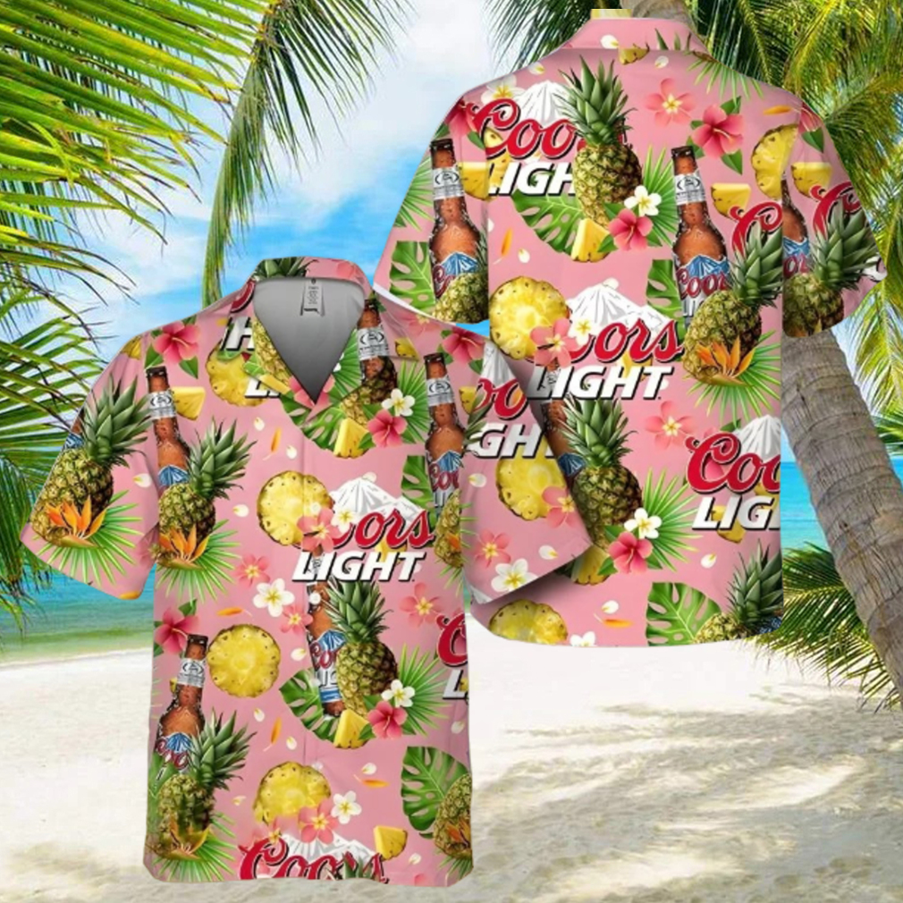 Coors Light Beer Hawaiian Shirt Pineapple Pattern Trendy Summer Gift