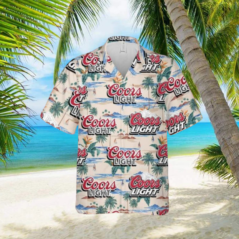 Coors Light Hawaiian Shirt Island Pattern Gift For Beach Trip