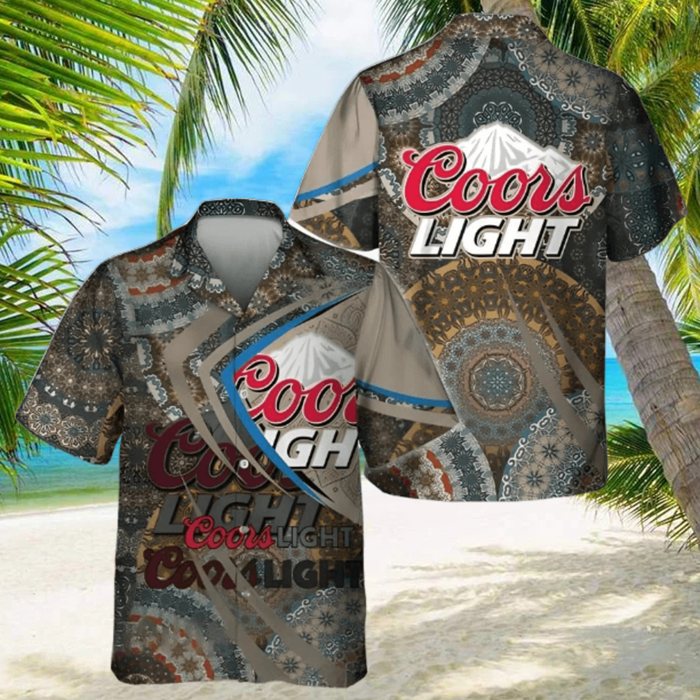 Coors Light Hawaiian Shirt Mandala Pattern Summer Gift For Friend