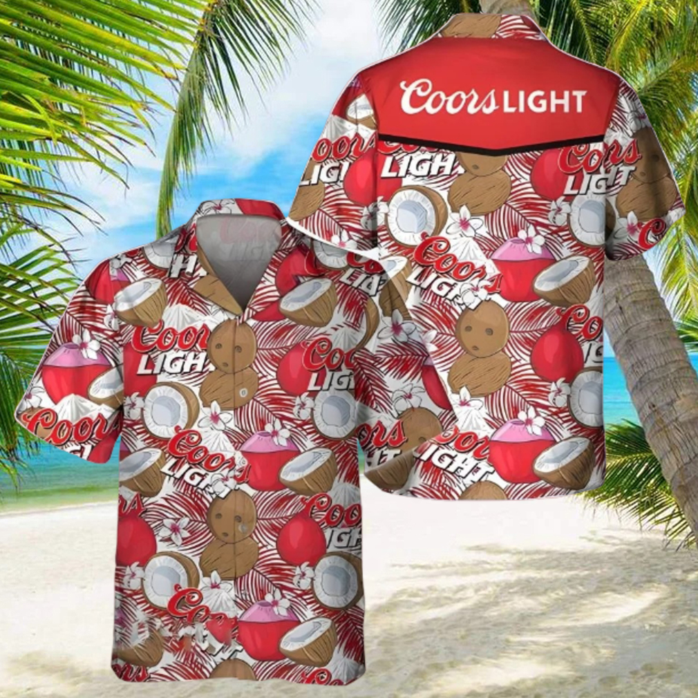 Coors Light Hawaiian Shirt Tropical Coconuts Beer Lover Gift