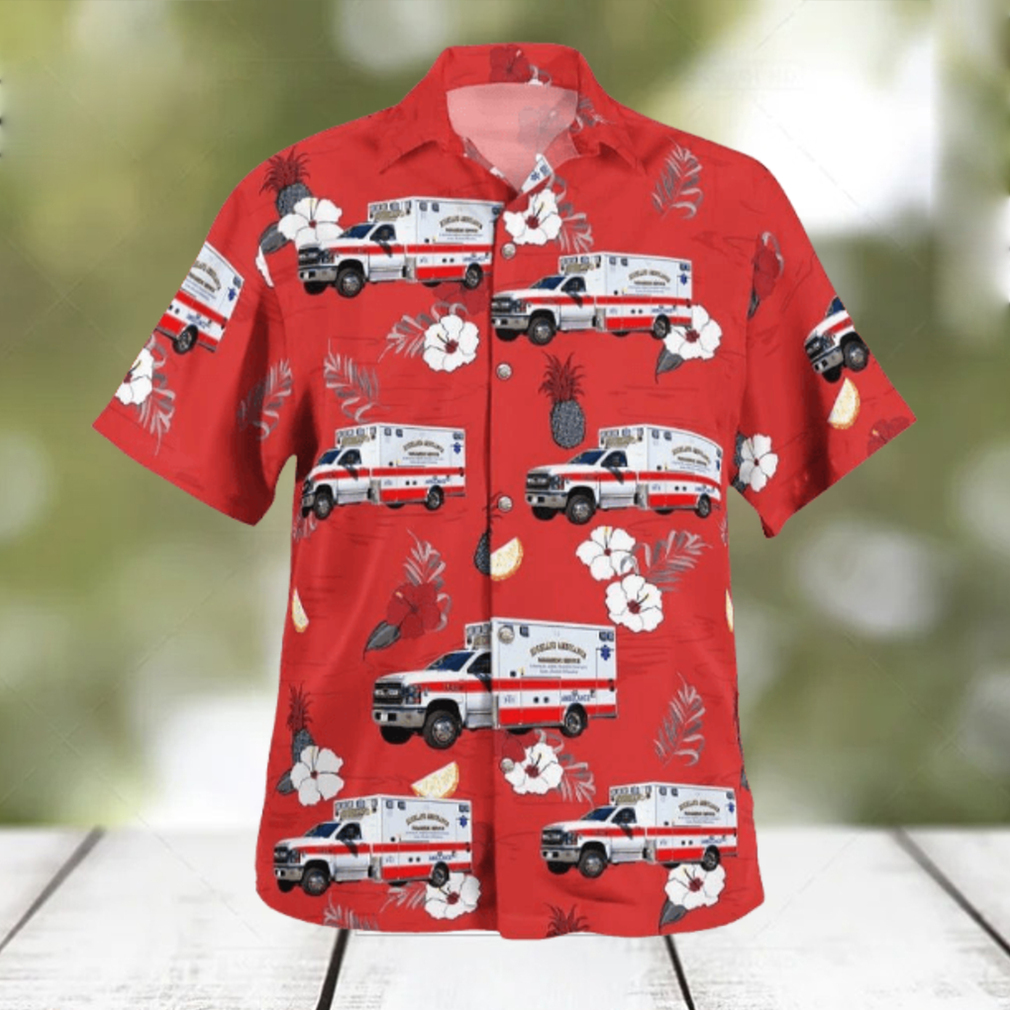 Goshen Massachusetts Highland Ambulance EMS Hawaiian Shirt