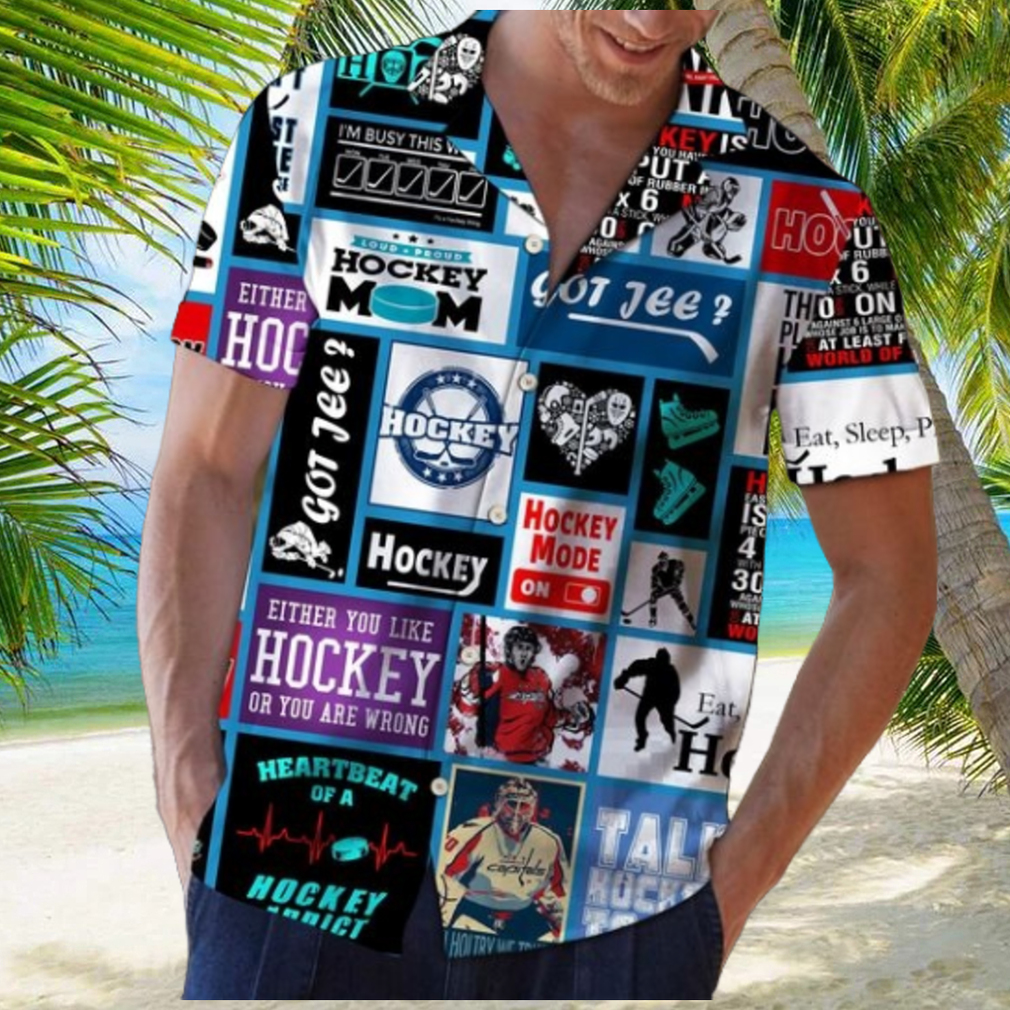 Hockey Hawaiian Shirt For Hockey Fan, Summer Holiday Gift Idea, Sports Lover Gift