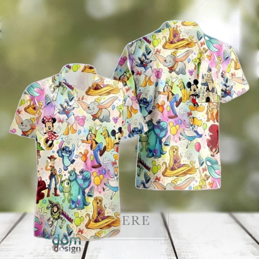 Lilo And Stitch Hawaiian Shirt Disney Characters Summer Beach Gift